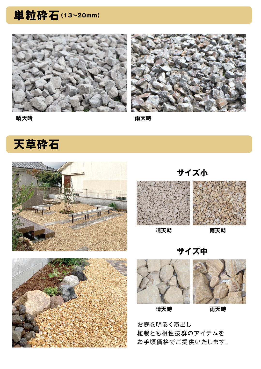 単粒砕石　天草砕石